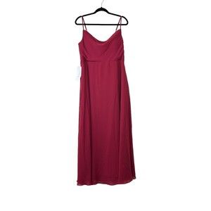Azazie NEW Daenerys Bridesmaid Dress Burgundy  Size 12/14 sleeveless maxi